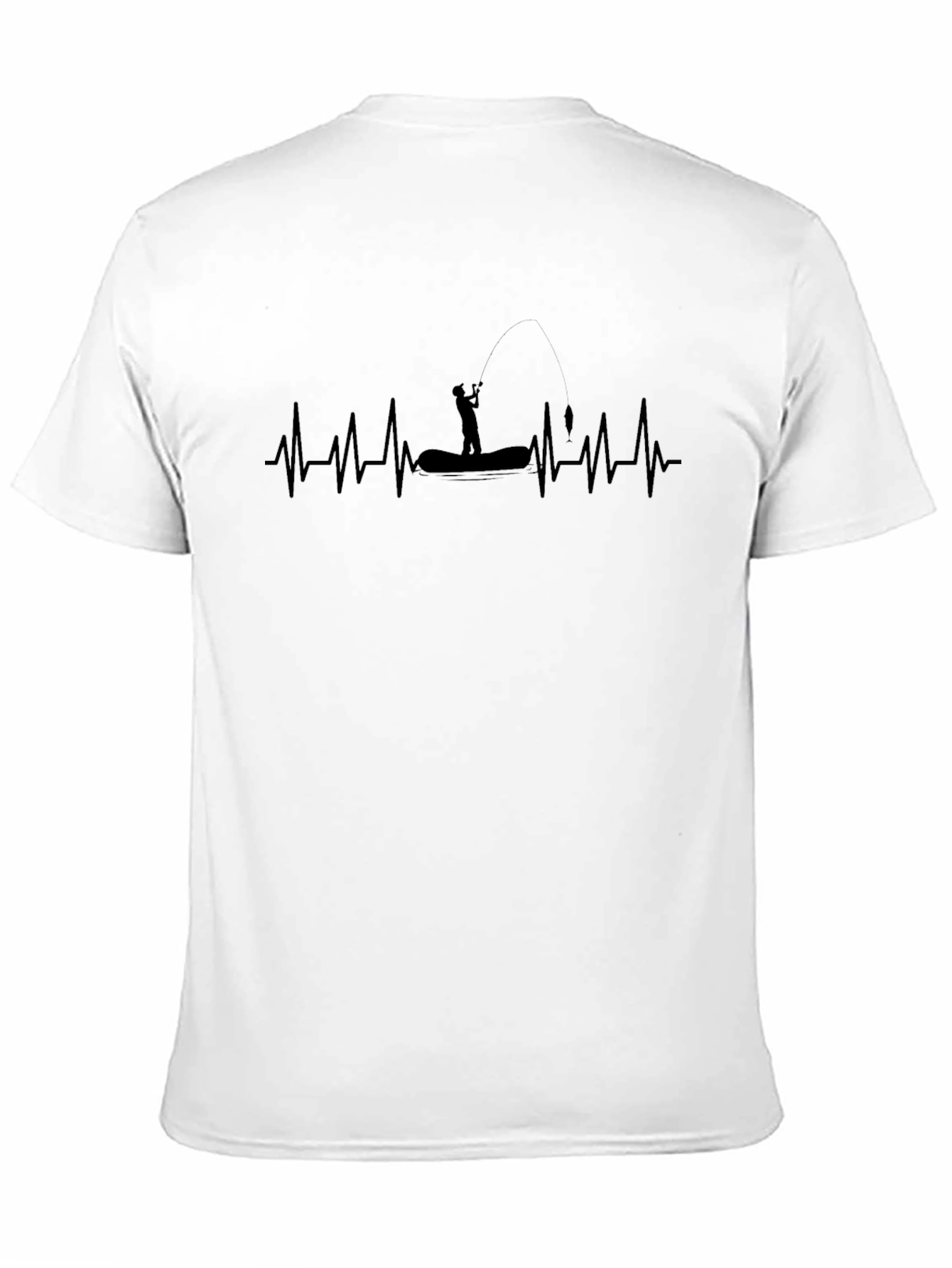 Heartbeat Paddle Boarding Black T-Shirt