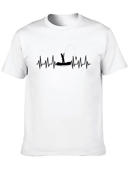 Heartbeat Paddle Boarding Black T-Shirt