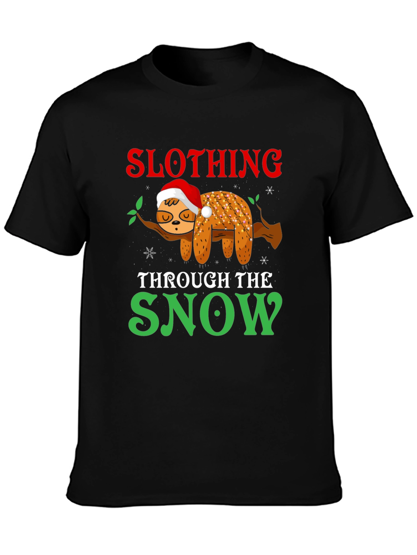 Slothing Through the Snow Holiday T-Shirt