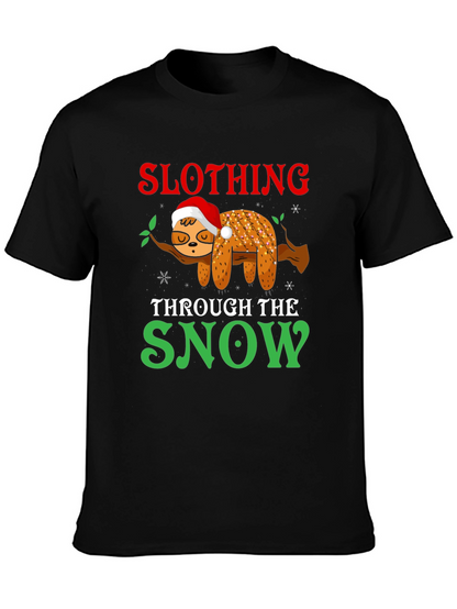 Slothing Through the Snow Holiday T-Shirt