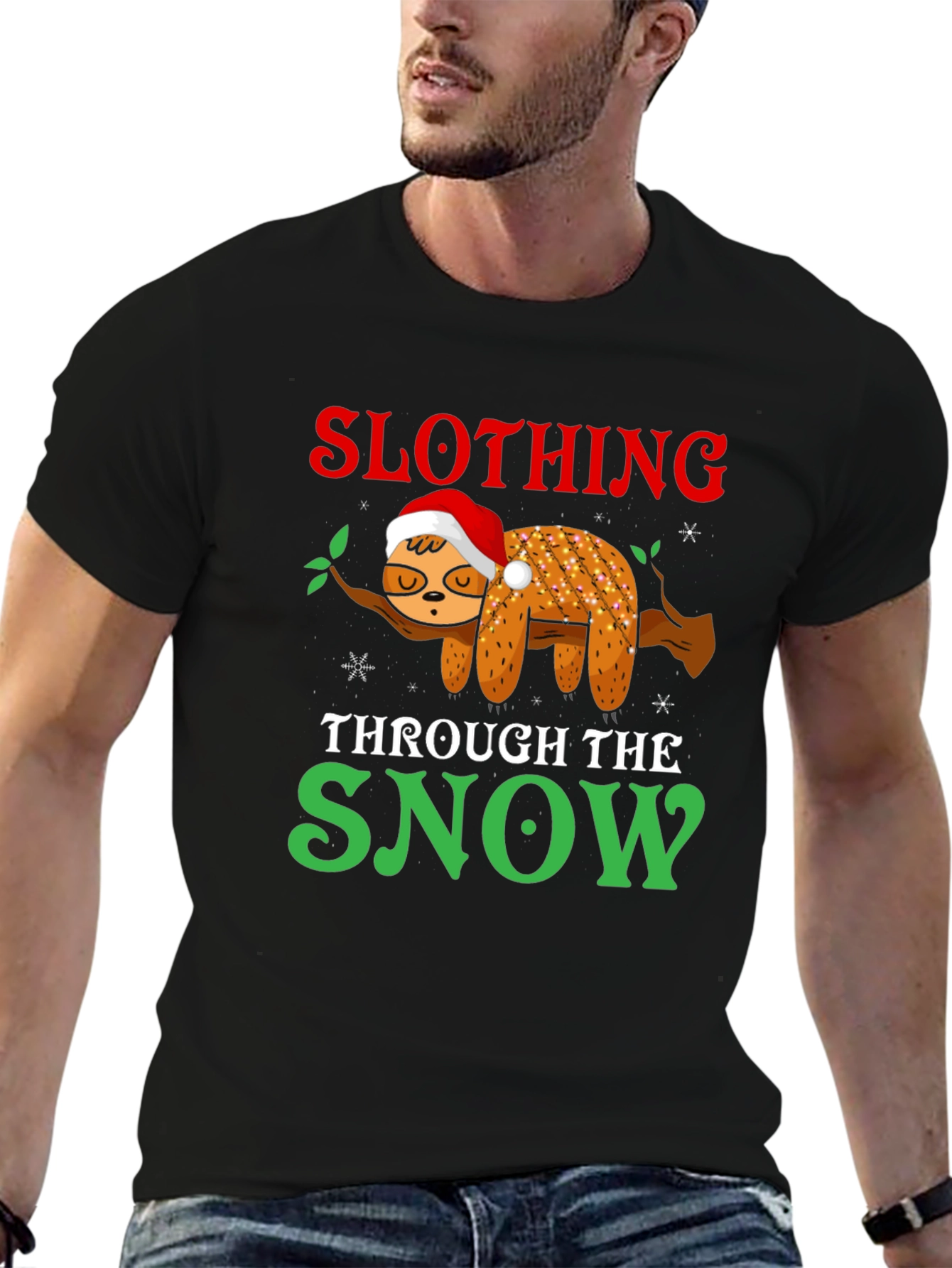 Slothing Through the Snow Holiday T-Shirt