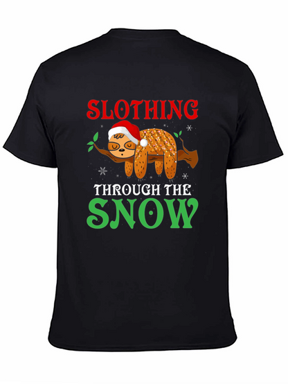 Slothing Through the Snow Holiday T-Shirt