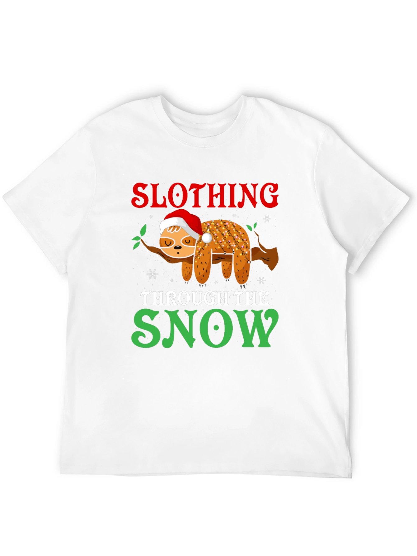 Slothing Through the Snow Holiday T-Shirt