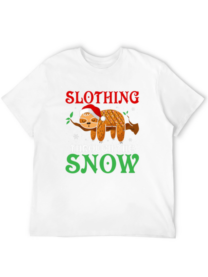 Slothing Through the Snow Holiday T-Shirt
