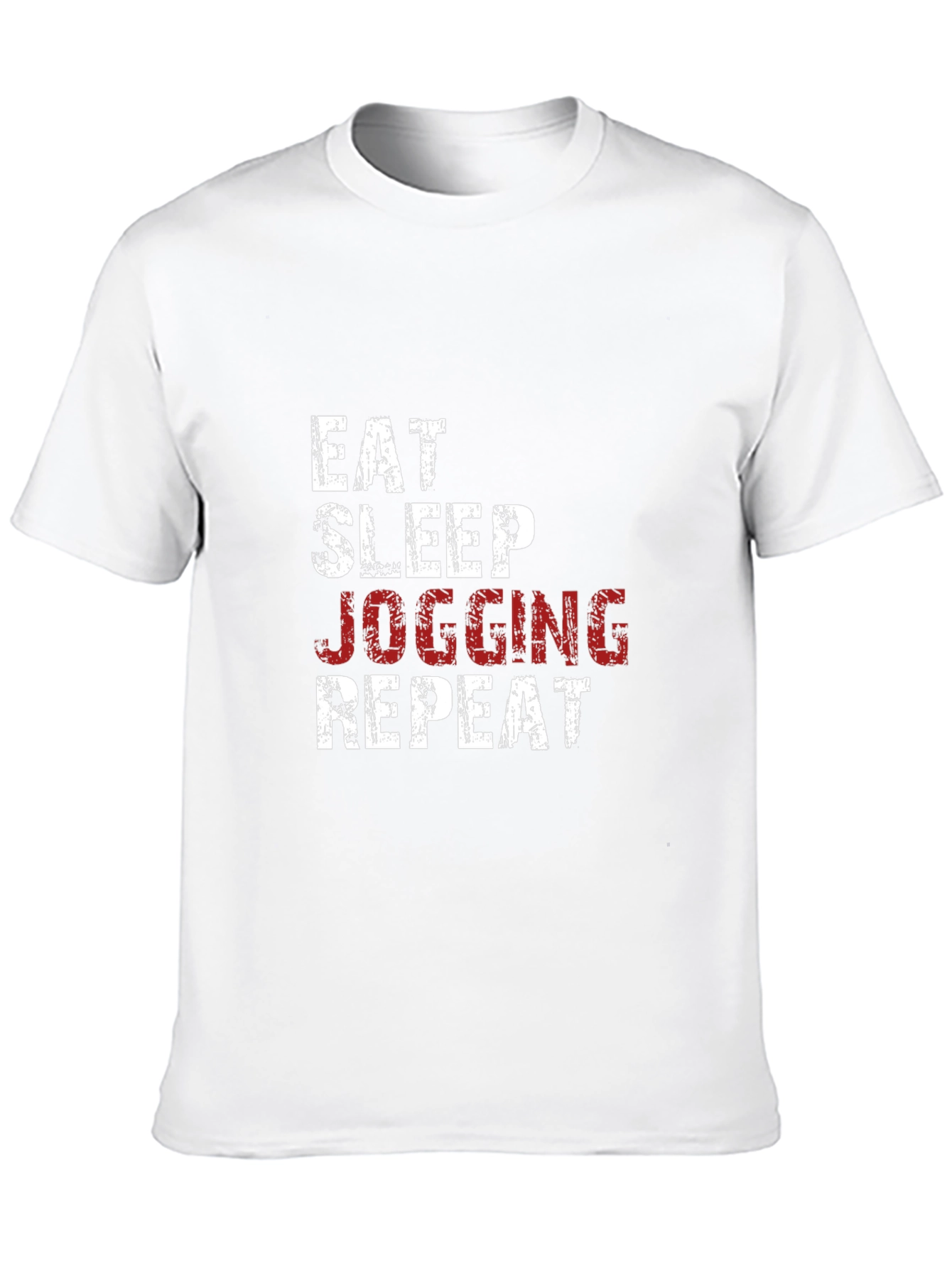 Eat Sleep Jogging Repeat Graphic Tee - Black