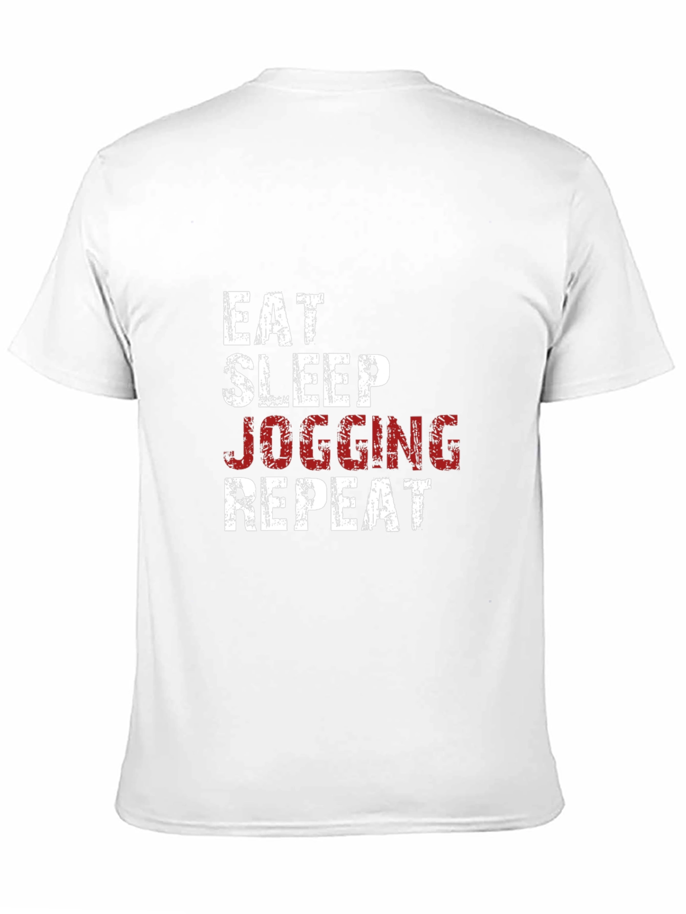 Eat Sleep Jogging Repeat Graphic Tee - Black