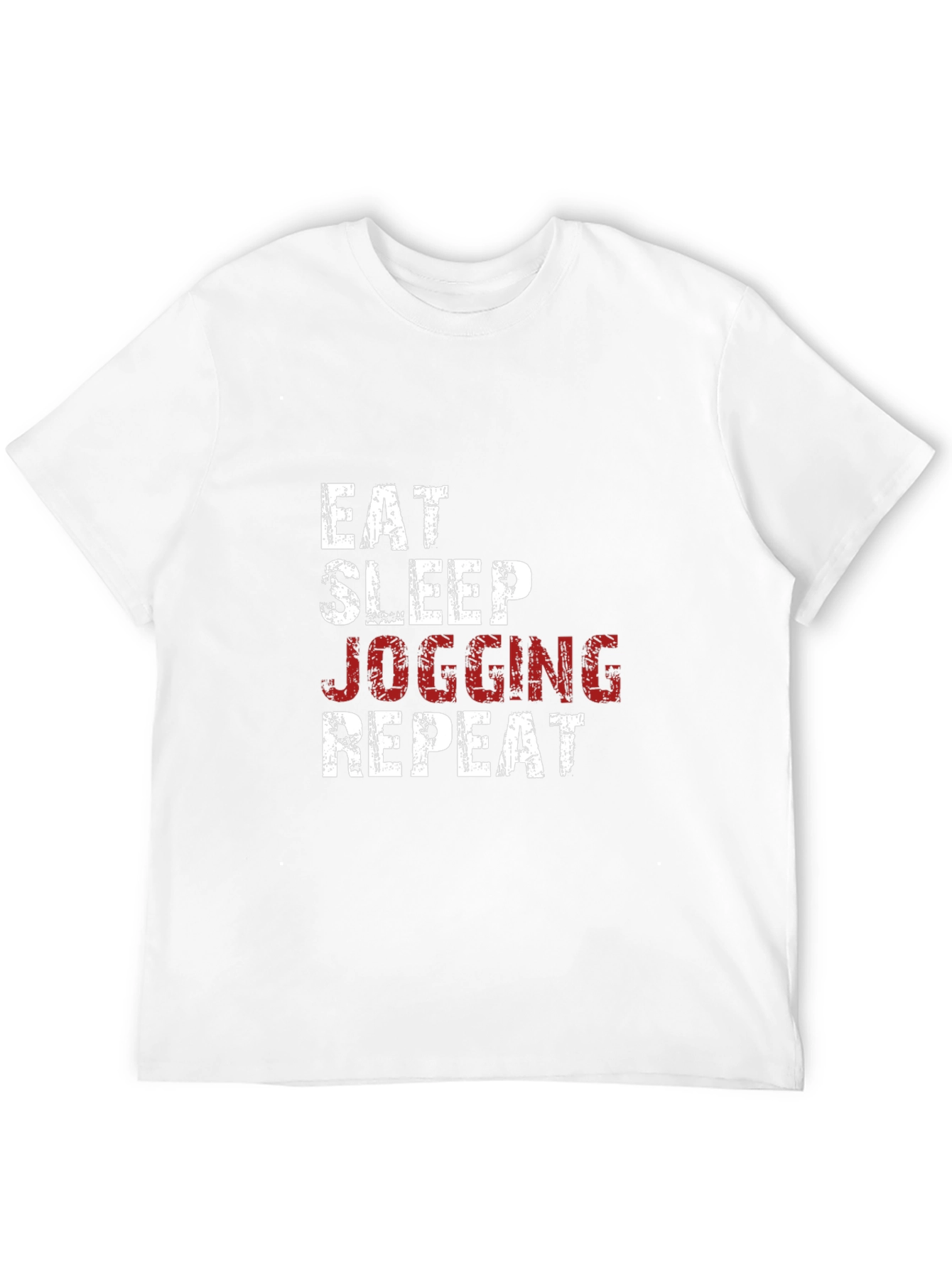 Eat Sleep Jogging Repeat Graphic Tee - Black