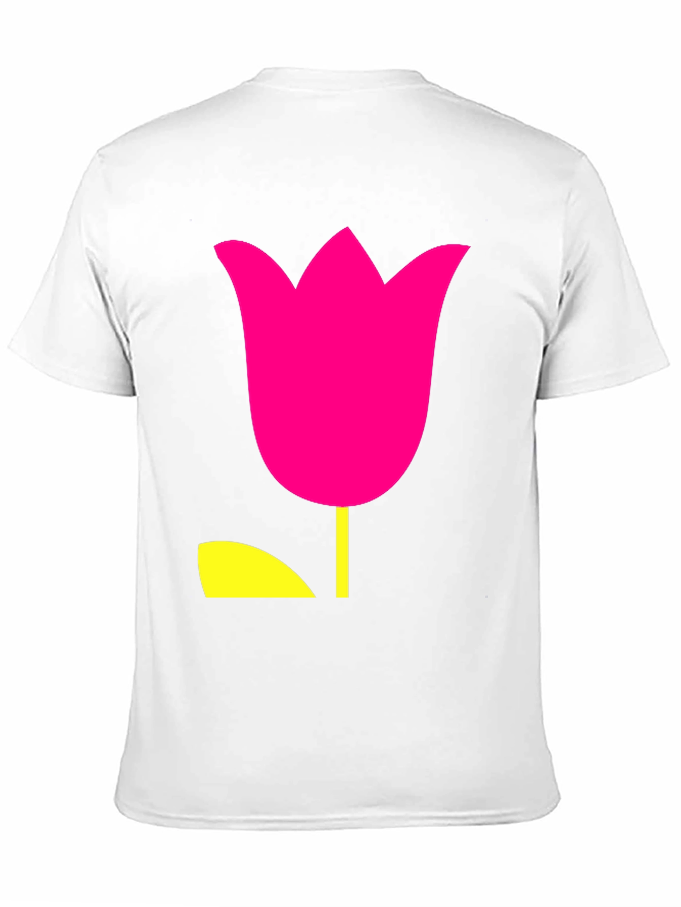Modern Tulip Graphic Tee - Black Cotton Blend Shirt