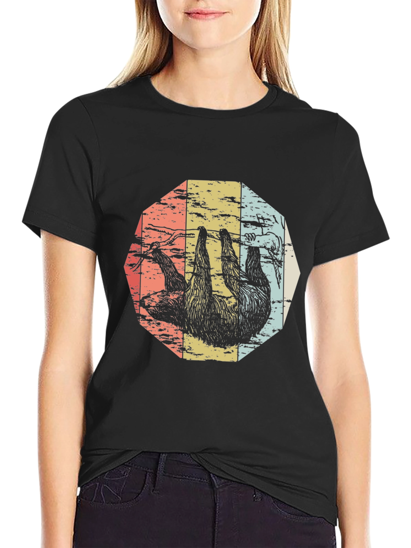 Retro Sloth Graphic Tee