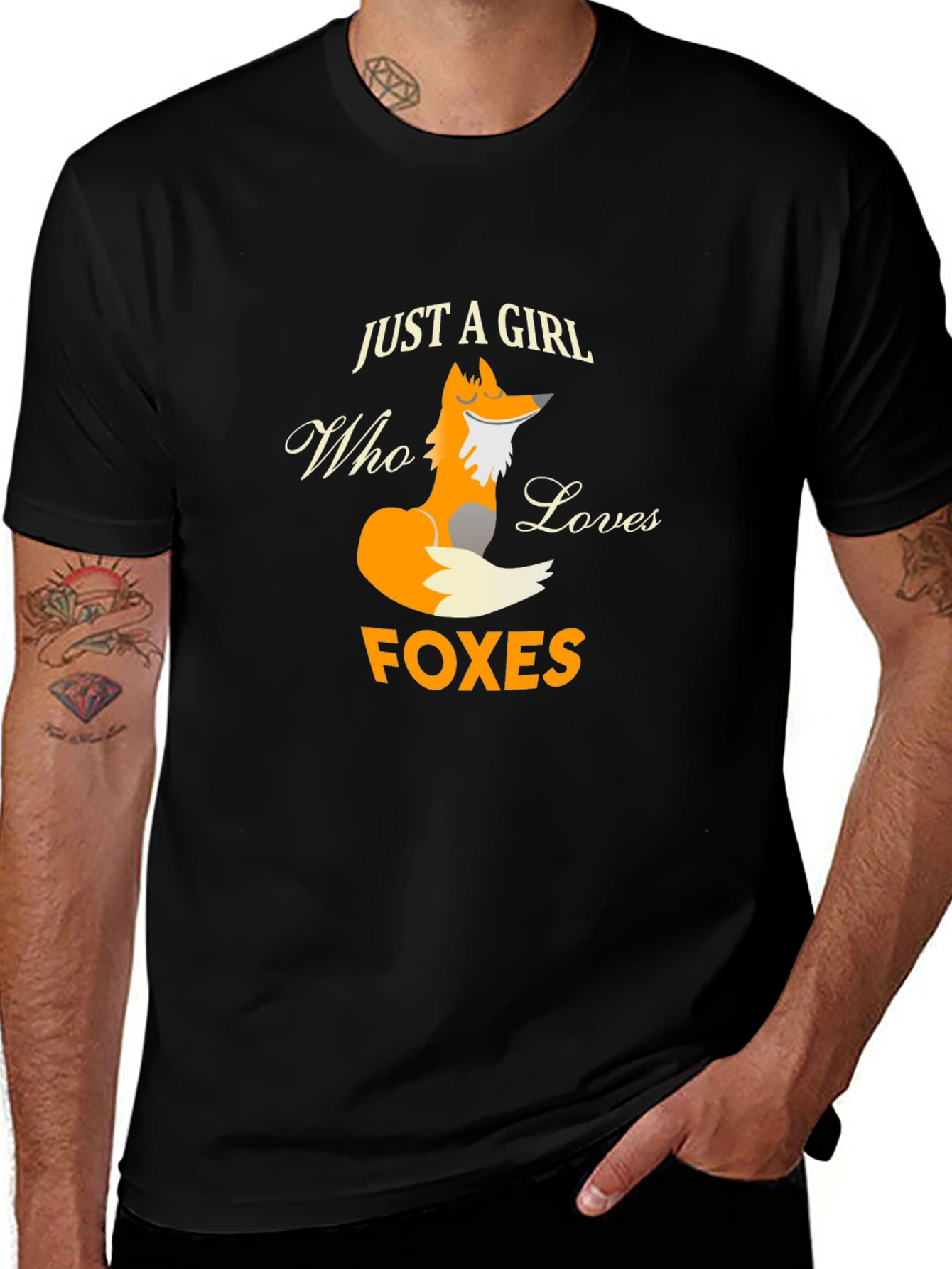 Just A Girl Who Loves Foxes Graphic T-Shirt