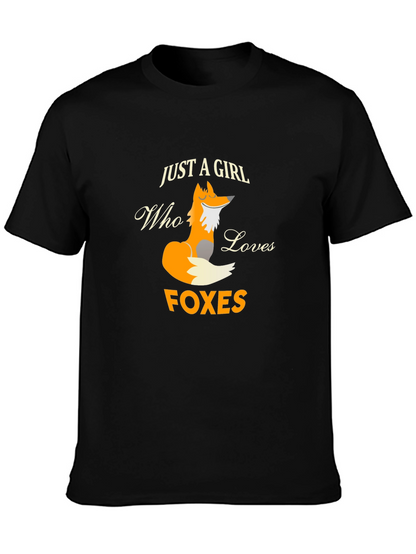Just A Girl Who Loves Foxes Graphic T-Shirt