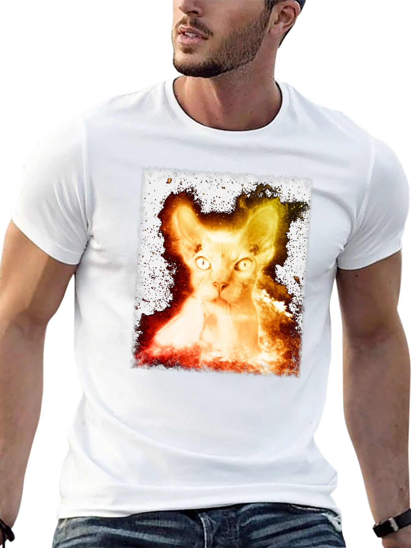 Sphynx Cat Graphic Tee - Unique Design