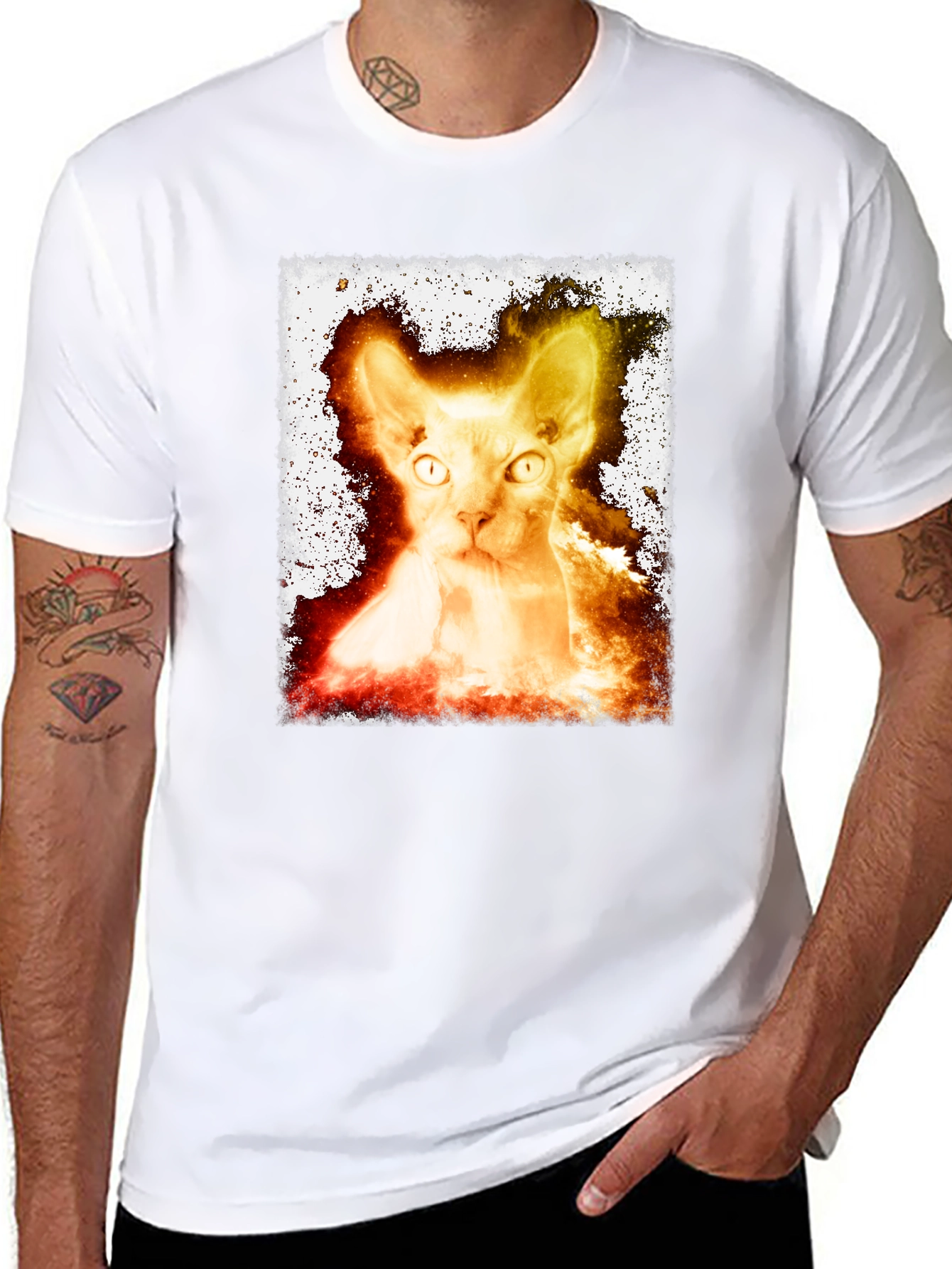 Sphynx Cat Graphic Tee - Unique Design