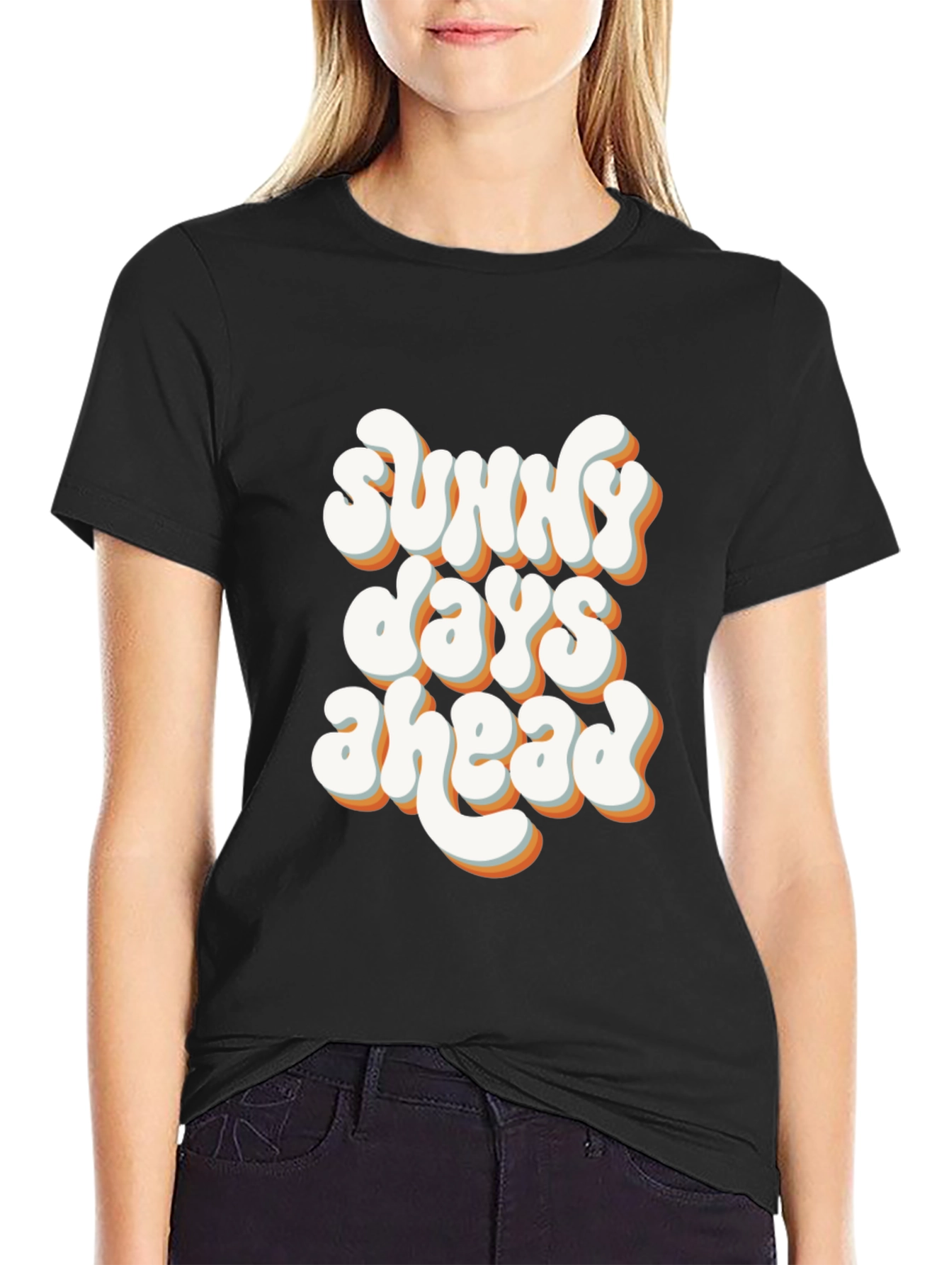 Sunny Days Ahead Graphic Tee - Black