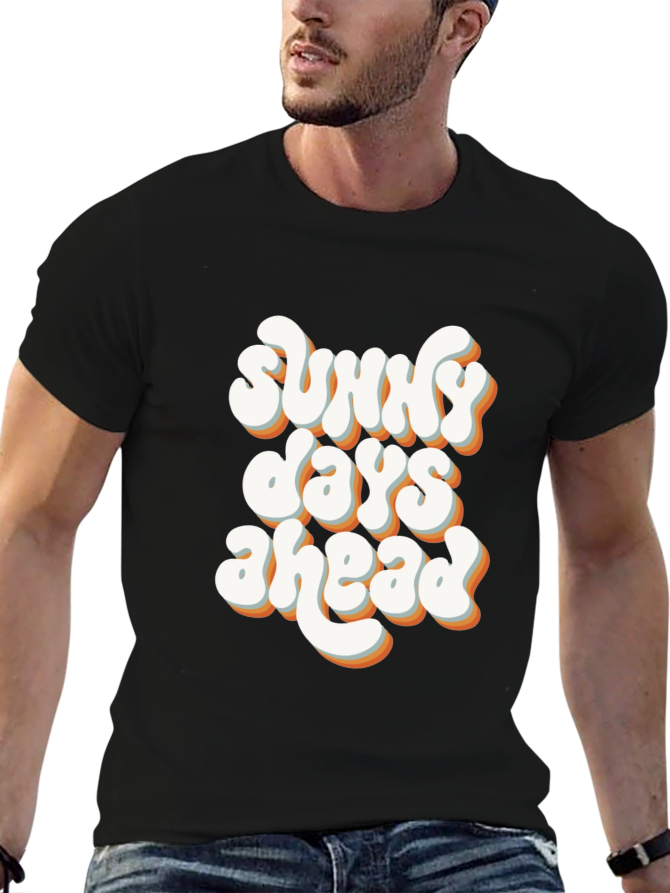 Sunny Days Ahead Graphic Tee - Black