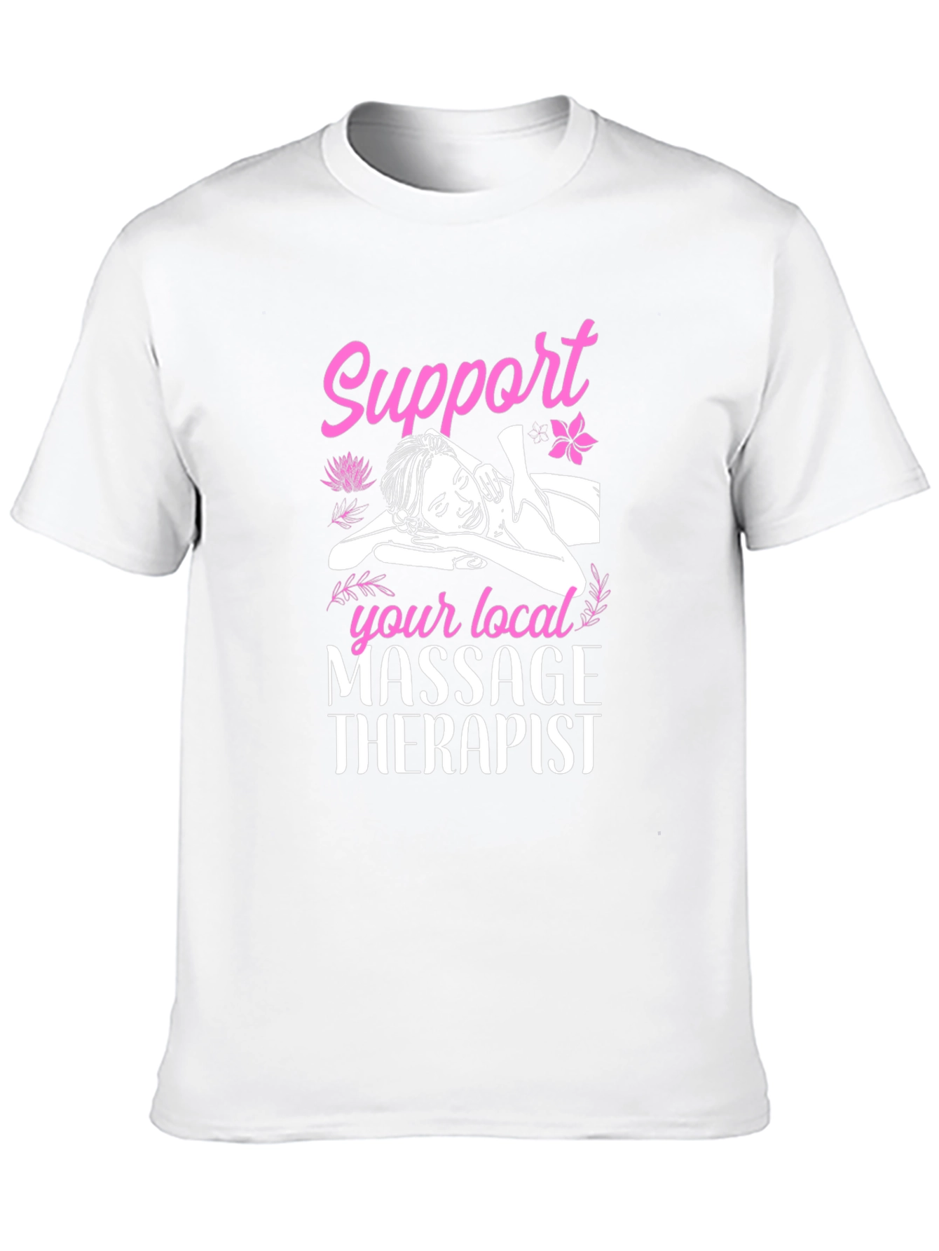 Support Your Local Massage Therapist Black T-Shirt