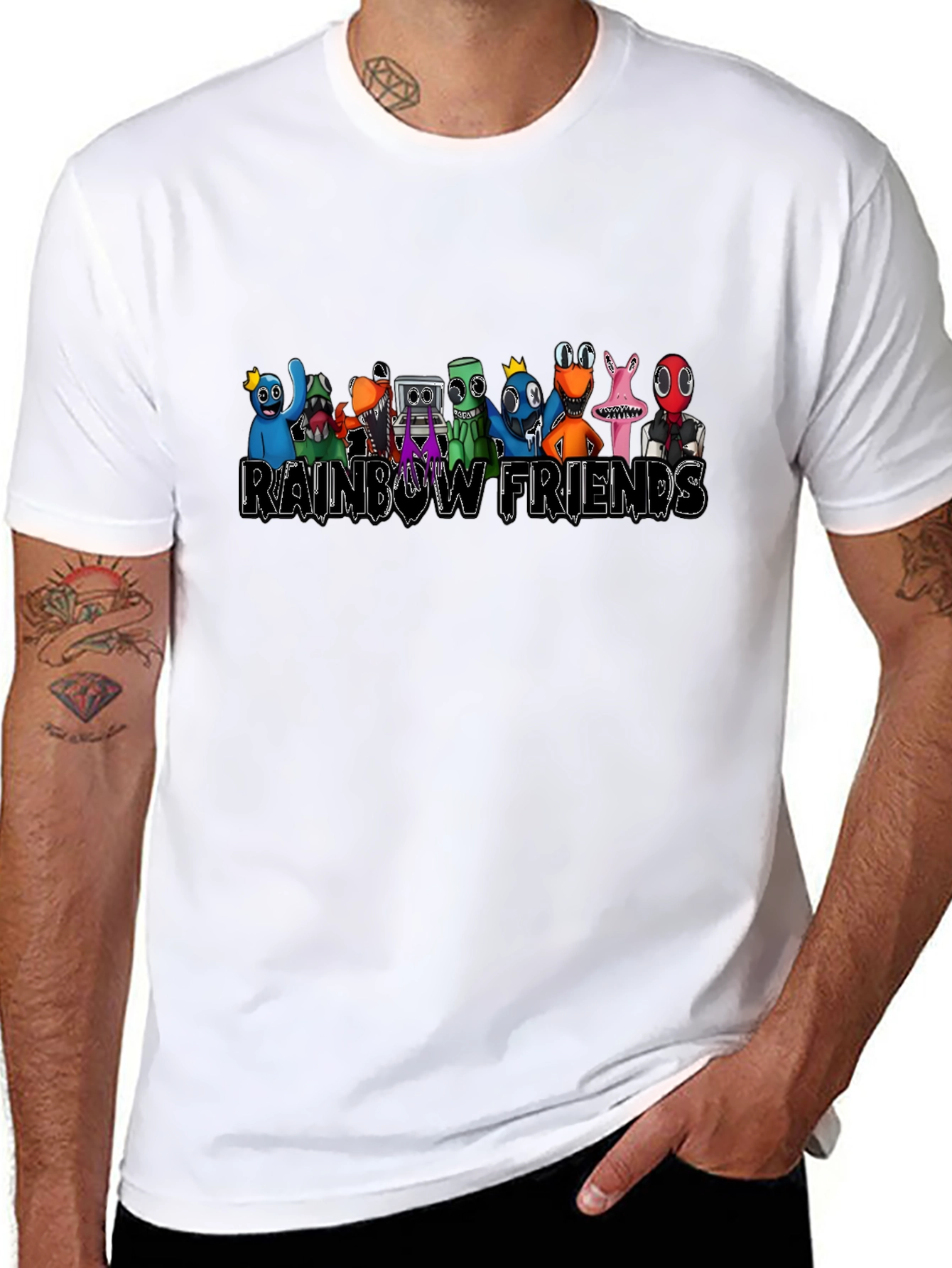 Rainbow Friends Black T-Shirt