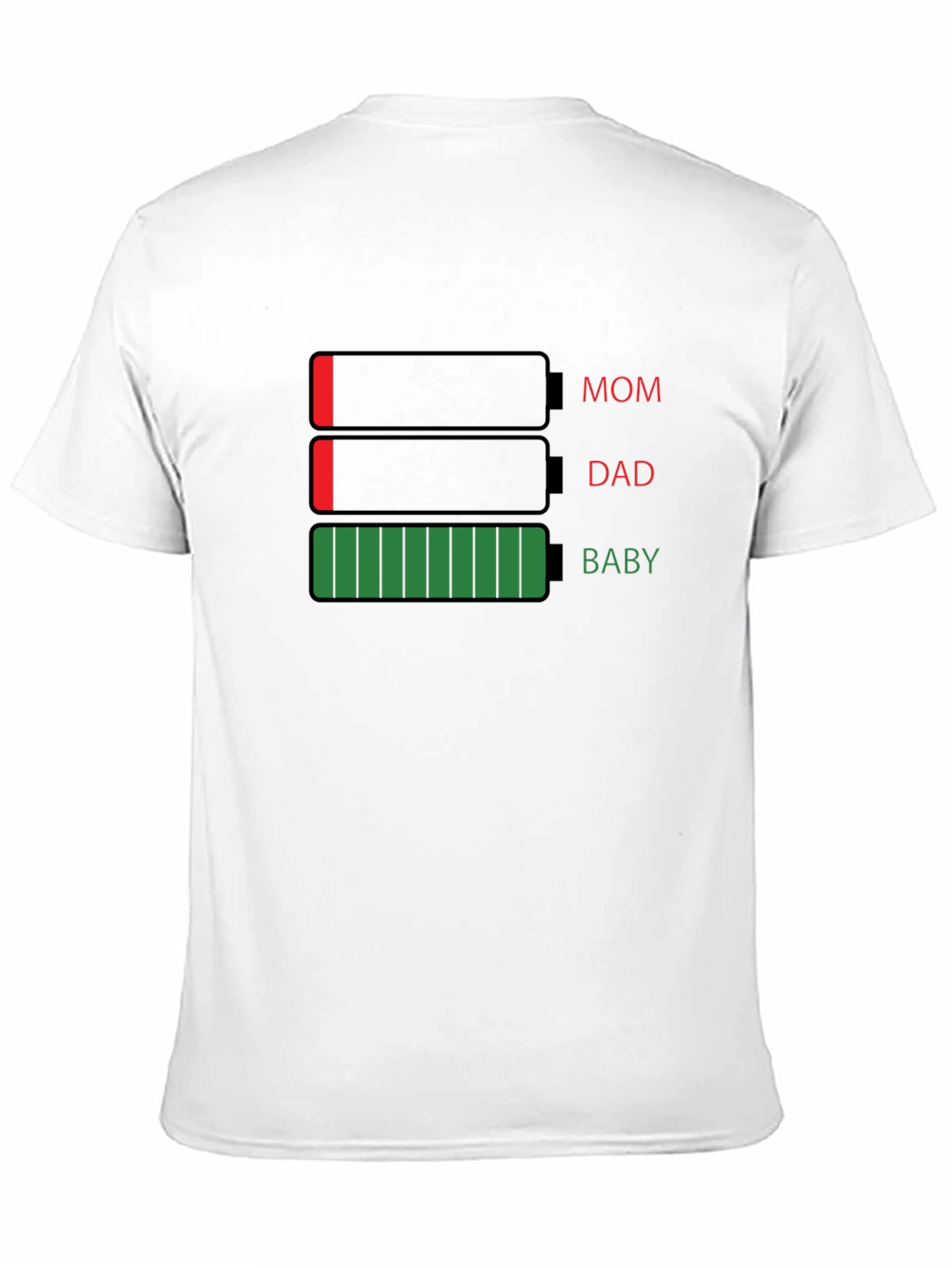 Funny Mom Dad Baby Battery T-Shirt