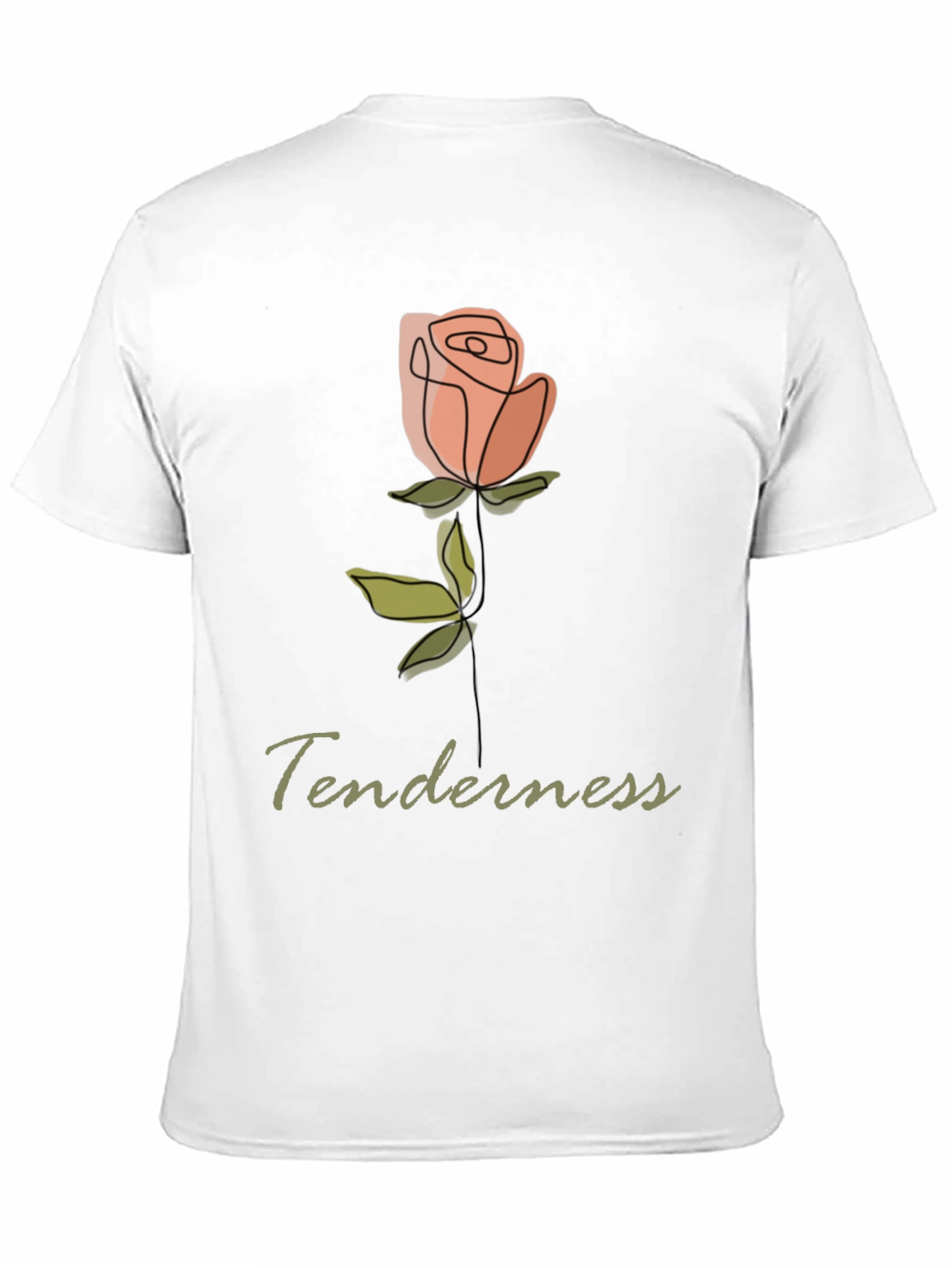 Tenderness Rose Graphic Tee - Stylish Comfort