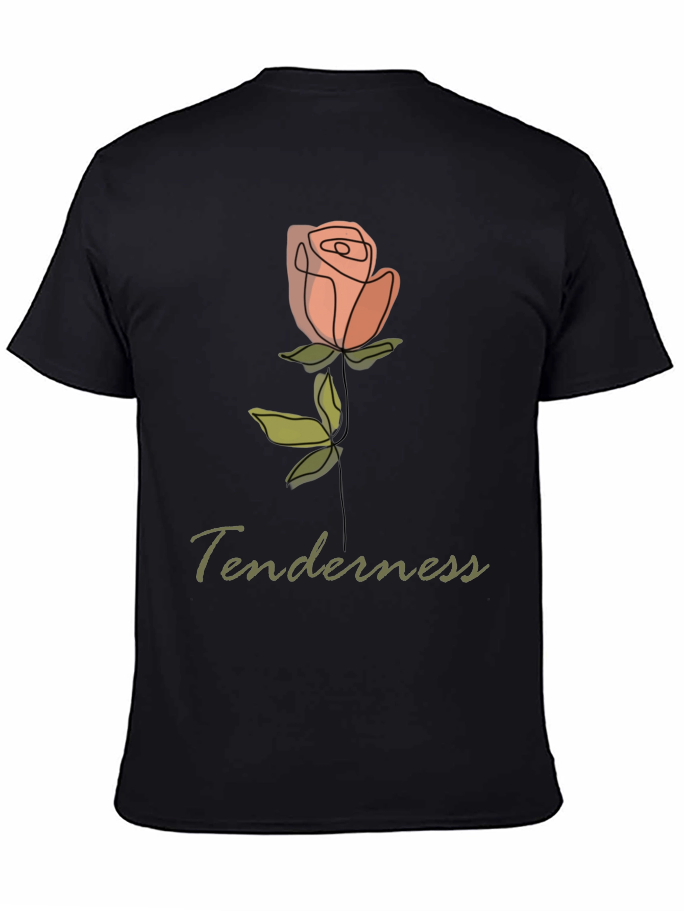 Tenderness Rose Graphic Tee - Stylish Comfort