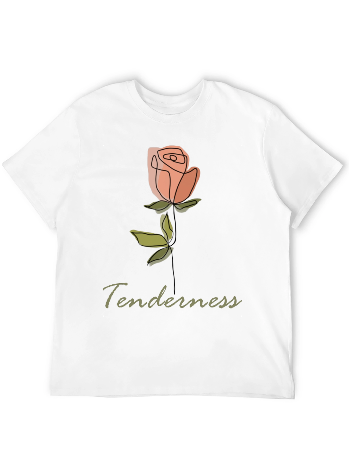 Tenderness Rose Graphic Tee - Stylish Comfort
