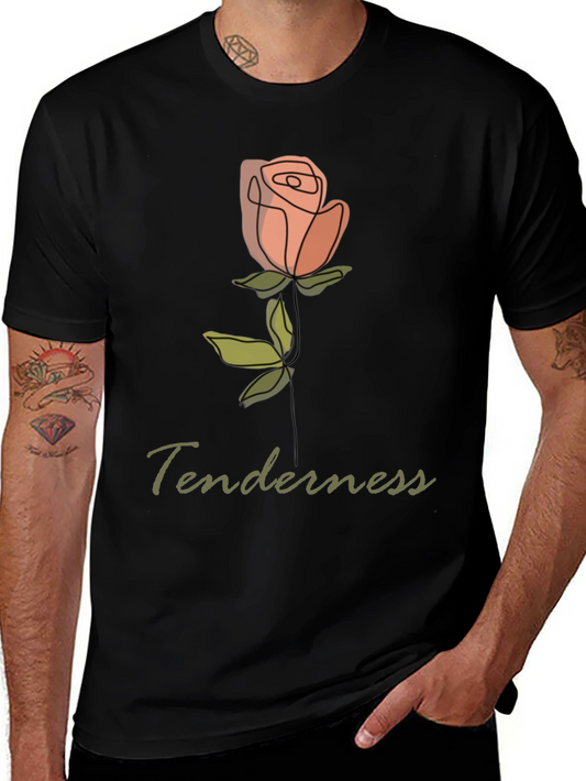 Tenderness Rose Graphic Tee - Stylish Comfort