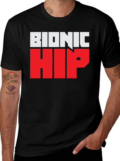 Bionic Hip Graphic Tee - Funny Novelty T-Shirt