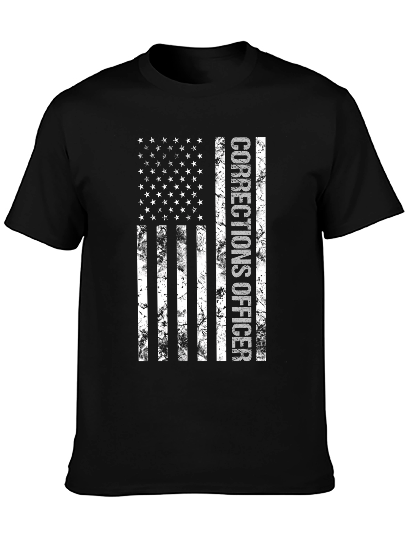 Corrections Officer American Flag Graphic T-Shirt