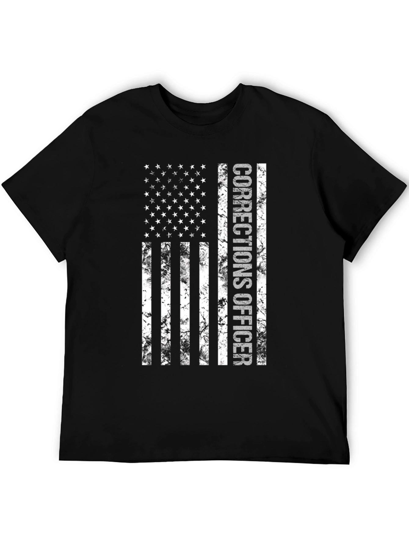 Corrections Officer American Flag Graphic T-Shirt