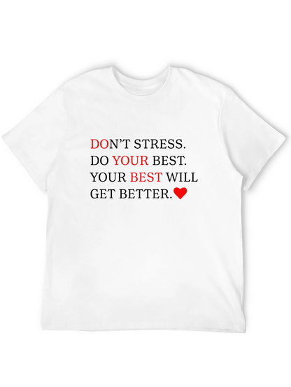 Motivational Black T-Shirt: Do Your Best!