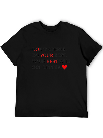 Motivational Black T-Shirt: Do Your Best!