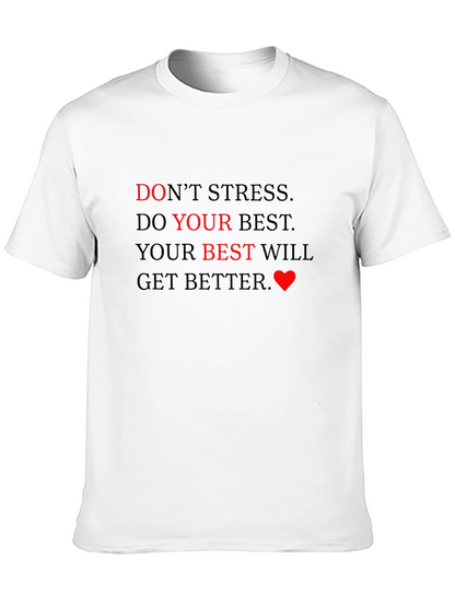 Motivational Black T-Shirt: Do Your Best!