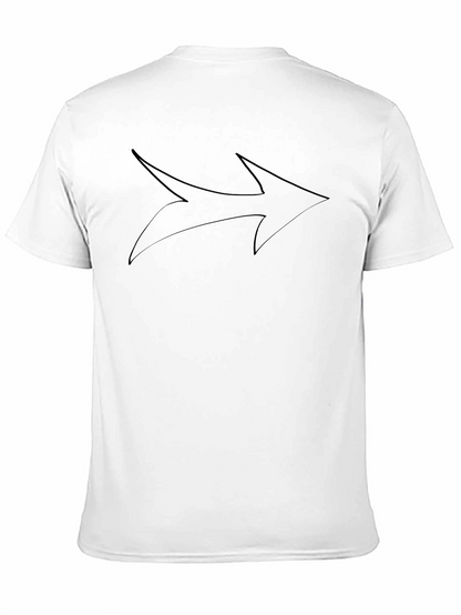 Mens Black Arrow Graphic Tee - Modern Casual Shirt