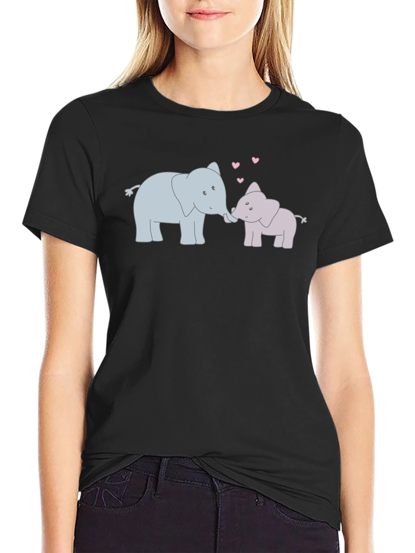 Elephant Love T-Shirt - Cute Cartoon Design