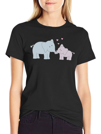 Elephant Love T-Shirt - Cute Cartoon Design