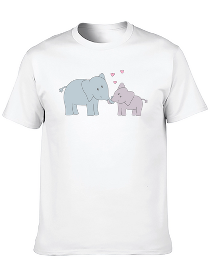 Elephant Love T-Shirt - Cute Cartoon Design