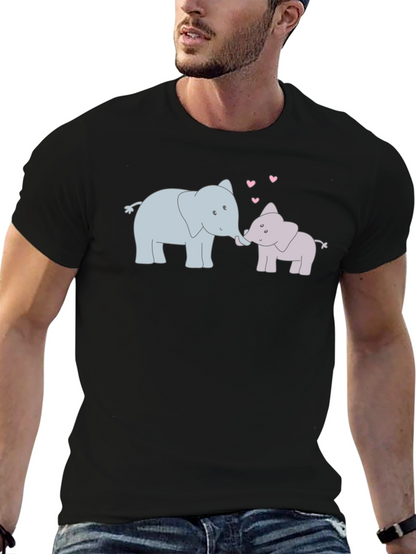 Elephant Love T-Shirt - Cute Cartoon Design