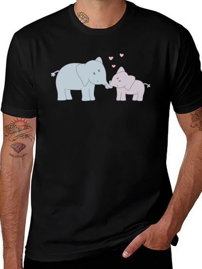 Elephant Love T-Shirt - Cute Cartoon Design