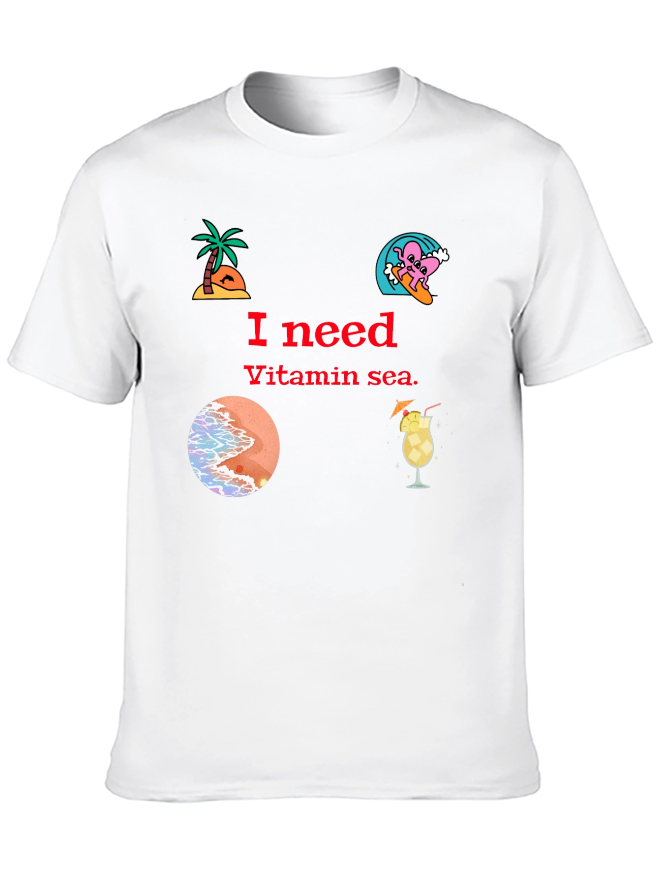 Vitamin Sea Black T-Shirt
