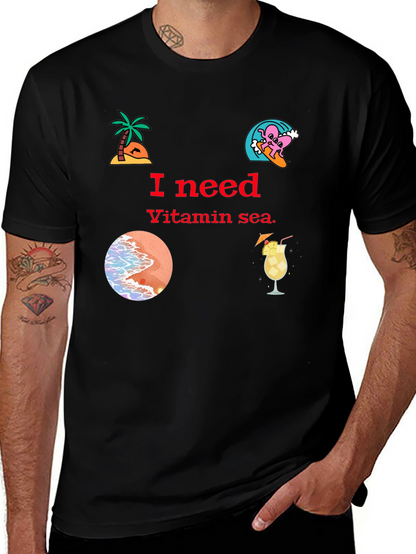 Vitamin Sea Black T-Shirt
