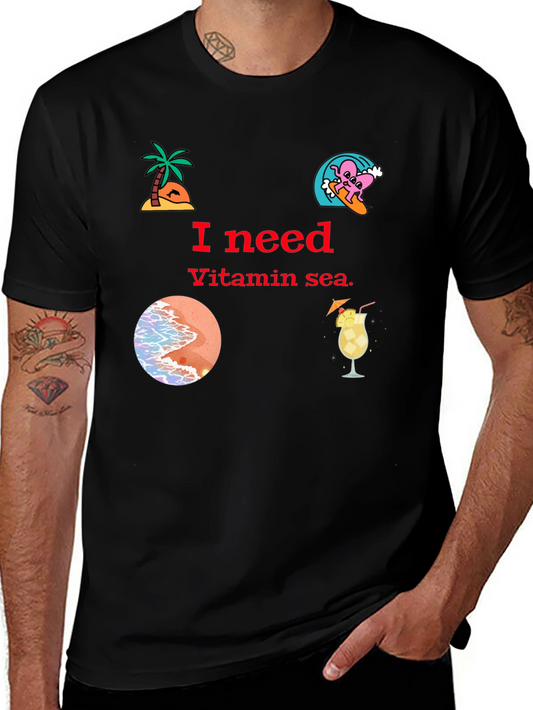 Vitamin Sea Black T-Shirt