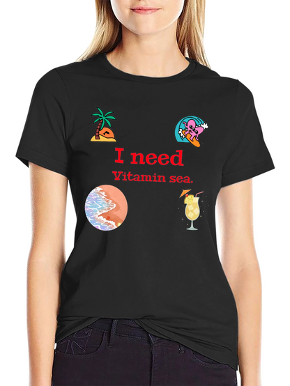 Vitamin Sea Black T-Shirt