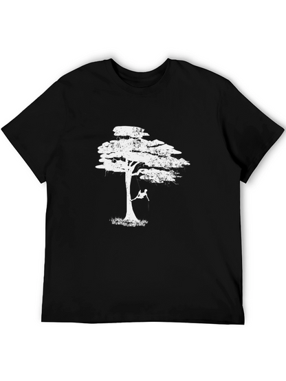 Tree Swing Graphic Tee - Black Casual Shirt