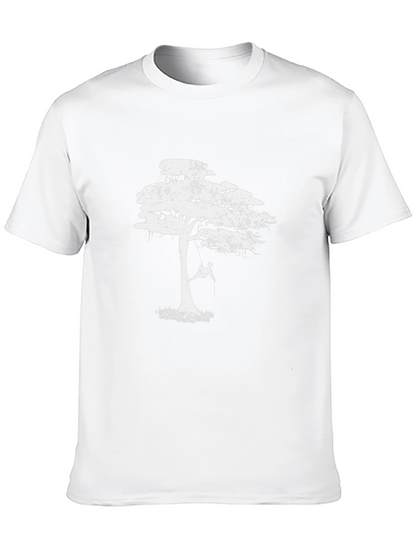 Tree Swing Graphic Tee - Black Casual Shirt