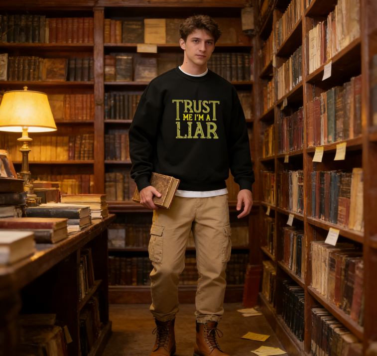 "Trust Me I'm A Liar" Sarcastic Graphic Crewneck
