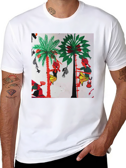 Artistic Print Black T-Shirt