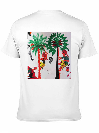 Artistic Print Black T-Shirt