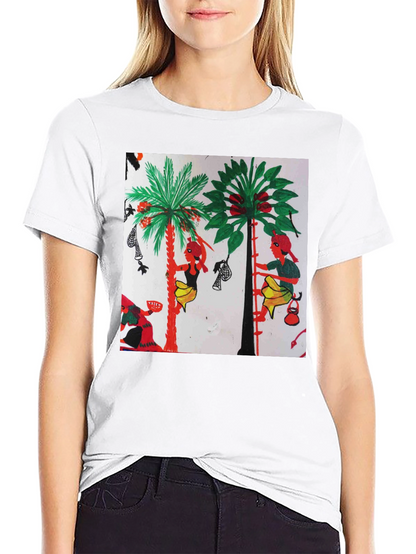 Artistic Print Black T-Shirt