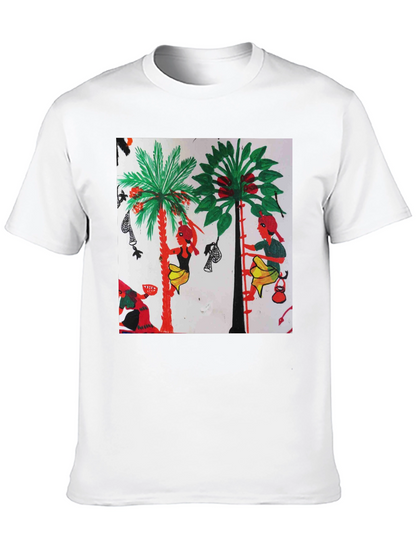 Artistic Print Black T-Shirt