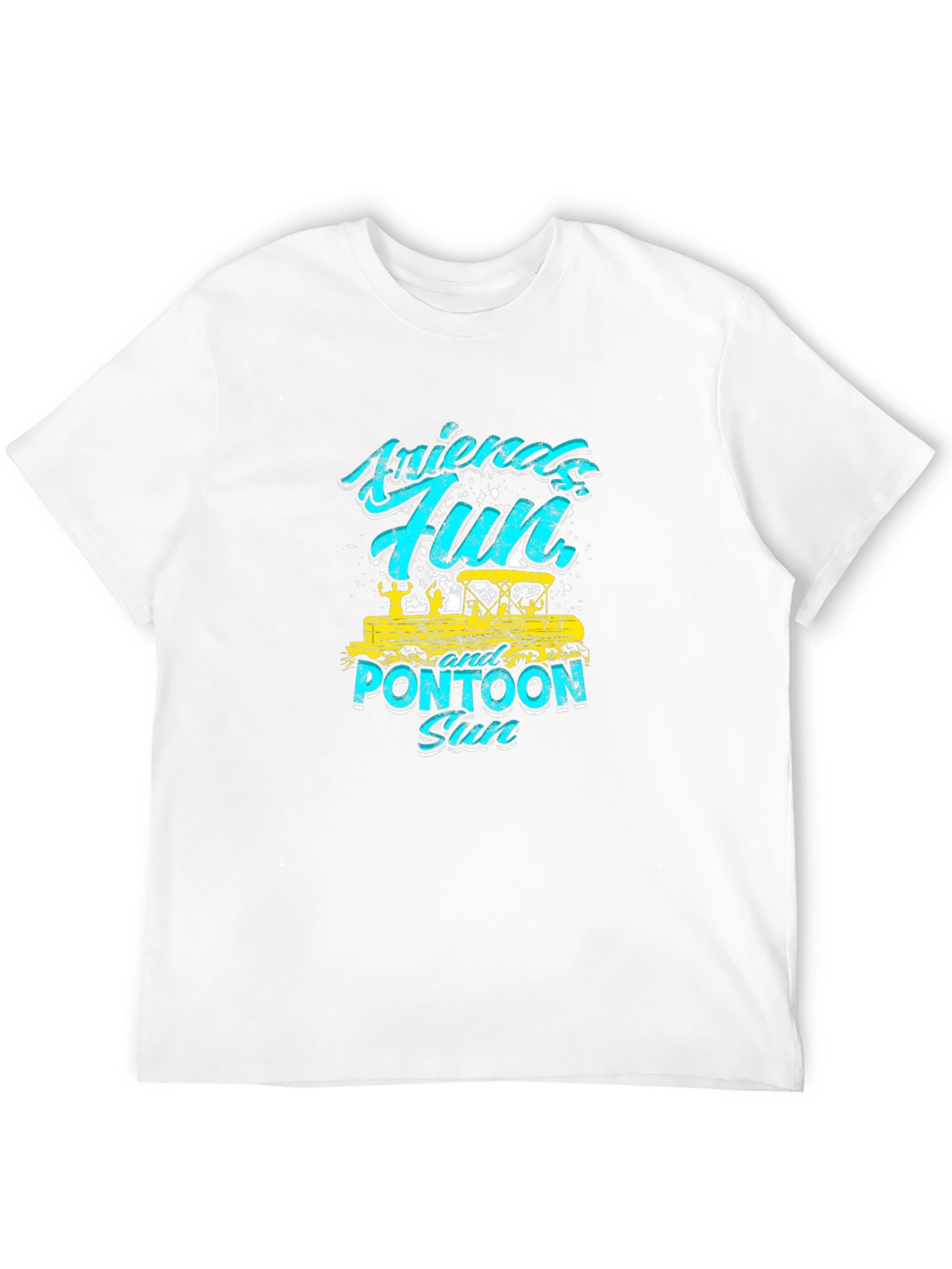 Friends Fun Pontoon Sun Black T-Shirt